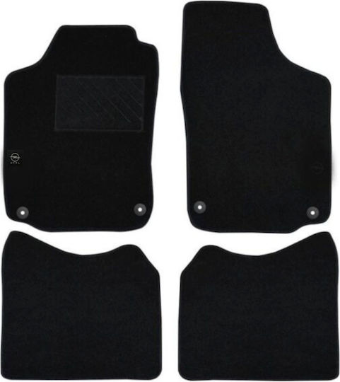 Autopataki Set of Front and Rear Mats 4pcs for Opel Combo 2001-2011 Black