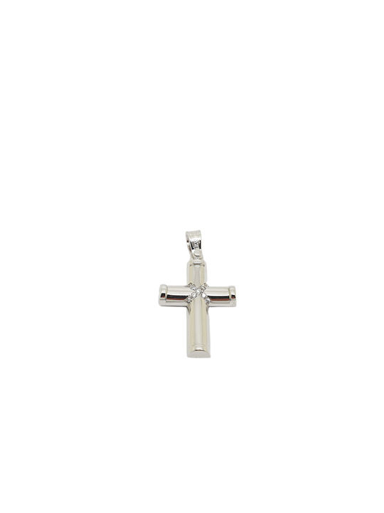 Mentzos White Gold Cross 14K