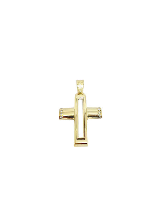 Mentzos Gold Kreuz 14K