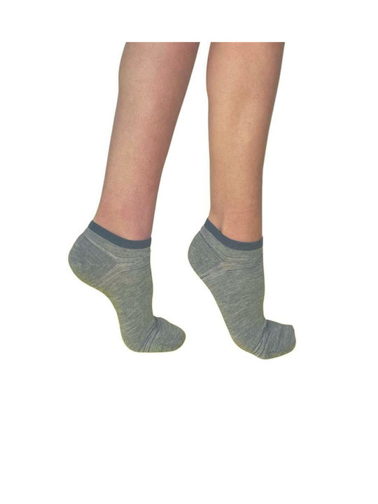 Inizio Damen Einfarbige Socken Gray 1Pack