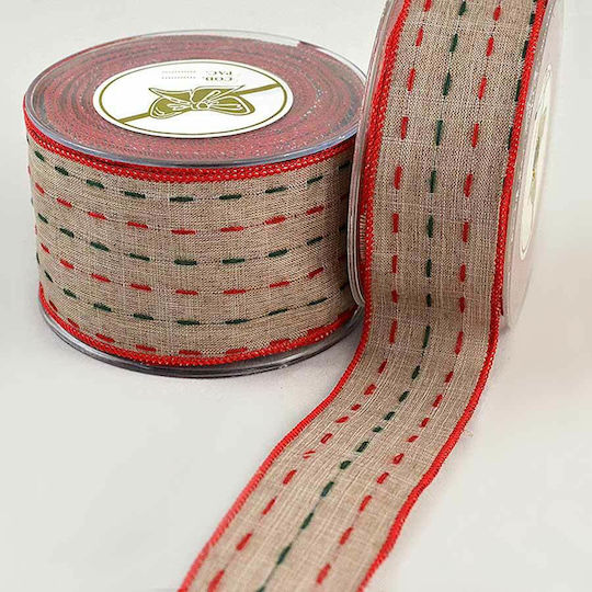 Kappa Decor Weihnachtliche Farbband Stoff Beige 900cm 1Stück