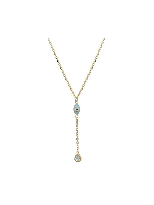 Necklace from Gold 14K with Zircon