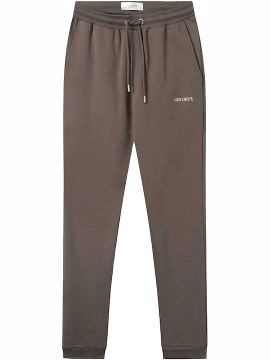 Les Deux Men's Sweatpants with Rubber Brown