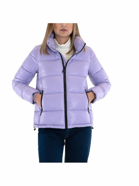 Colmar Women's Short Puffer Jacket for Winter Purple