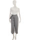 Women's High-waisted Fabric Trousers Gray