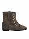 Suede Women's Ankle Boots Gray