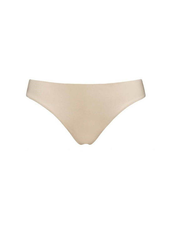 Sielei Women's String with Lace Beige