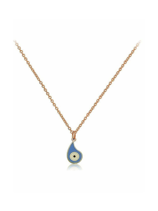 Paraxenies Necklace Eye from Rose Gold 14K