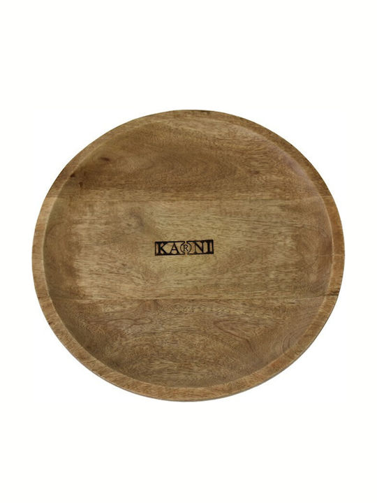 Karni Wooden Serving Platter Natural Color 30x30x3.5cm