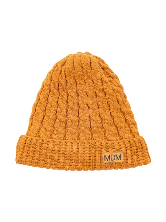 Muydemi Beanie Männer Beanie mit Strickmuster in Gelb Farbe