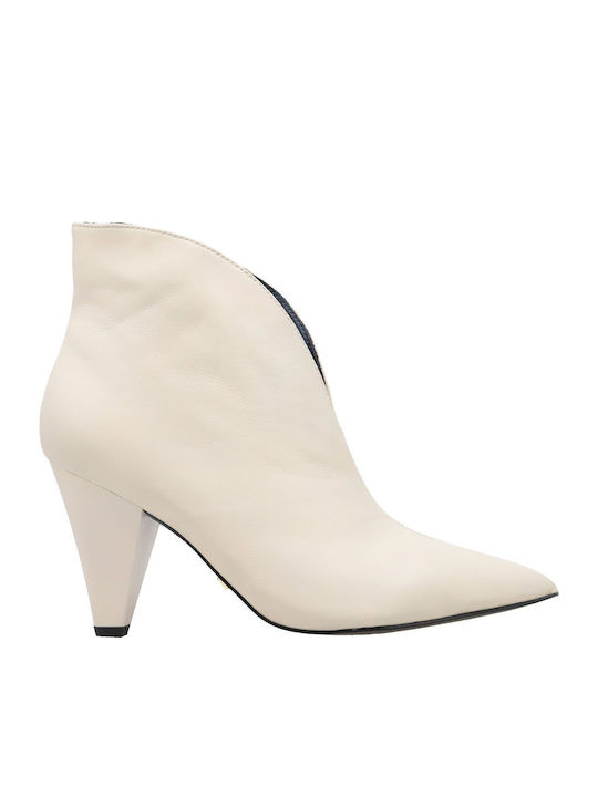 Leather Women's Ankle Boots White