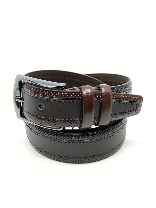 Legend Accessories Ανδρική Ζώνη Δερμάτινη Καφέ