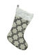Christmas Decorative Gray Socks with Snowflakes H40cm