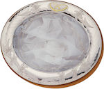 Prince Silvero Tabletop Oval Wedding Crown Case Brown