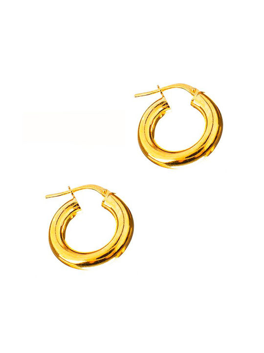 Gatsa Earrings Hoops made of Silver Gold Plated