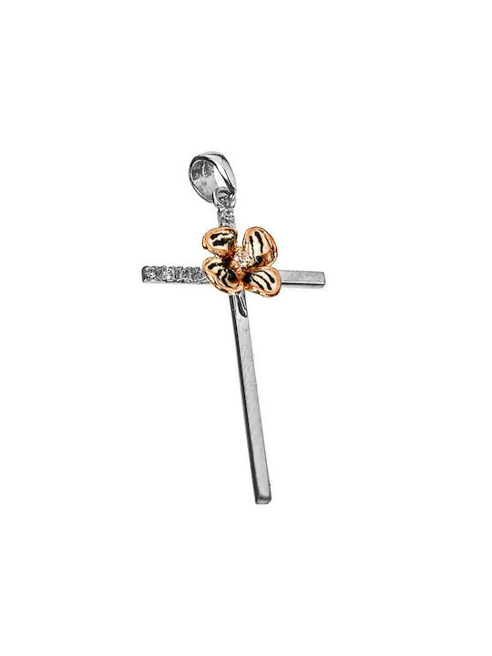 Gatsa Women's White Gold Cross 14K