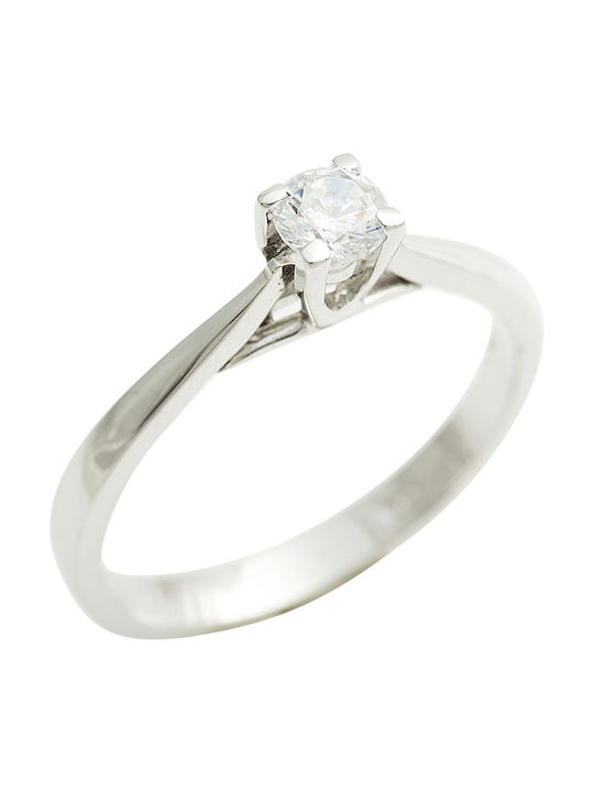 Kosmima Shop Single Stone from White Gold 14K