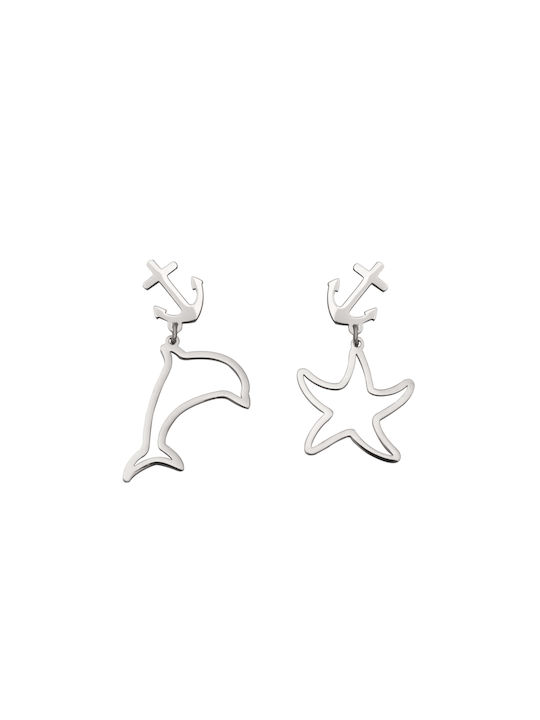 Silverline Earrings Pendants made of Steel