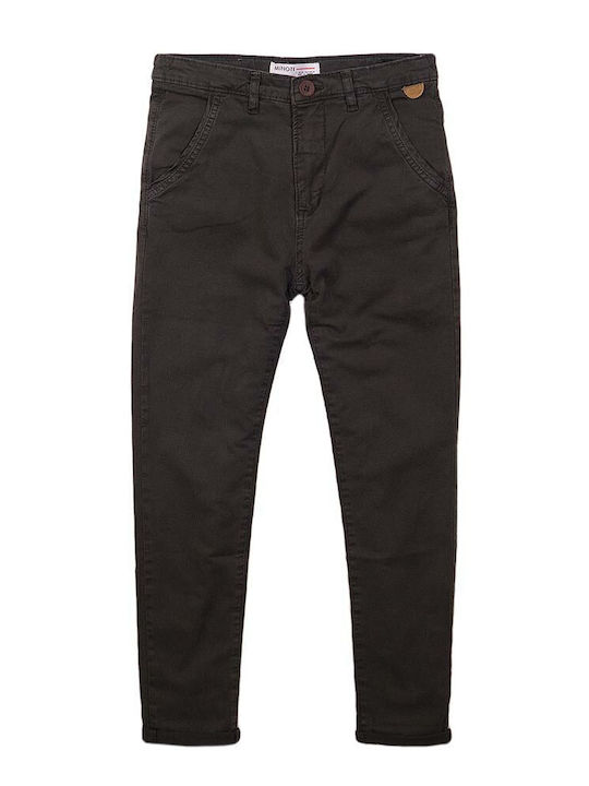 Kids' Chino Fabric Pants Black