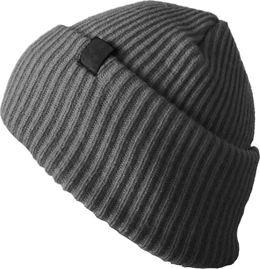 Beanie Γυναικείος Σκούφος Πλεκτός σε Γκρι χρώμα