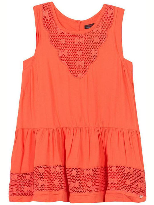 Catimini Mädchen Kleid Ärmellos Orange