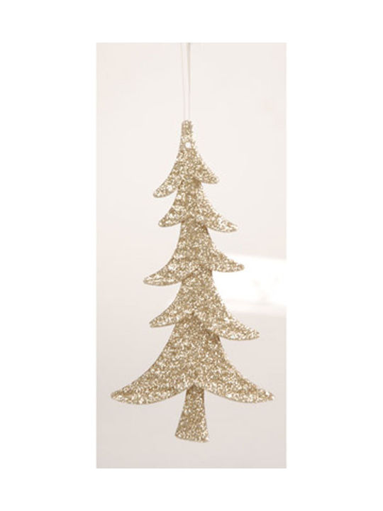 MSA Ornament de Crăciun Copac Aur cu Pulbere de Aur cu Paiete 15x8buc