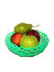 Wep 3d Fruit Bowl Plastic Green 19.2x19.3x6.3cm