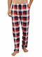 Vienetta Secret Men's Winter Cotton Checked Pajama Pants Multicolour