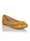 Damen Ballerinas in Gelb Farbe