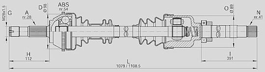 Open Parts Halbachse für Citroen Pullover