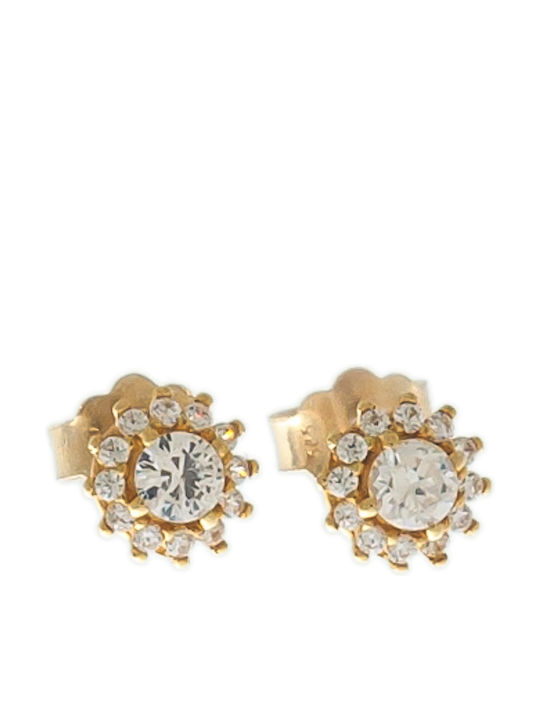 Papadopoulos Gold Ohrringe aus Gold 14K mit Steinen