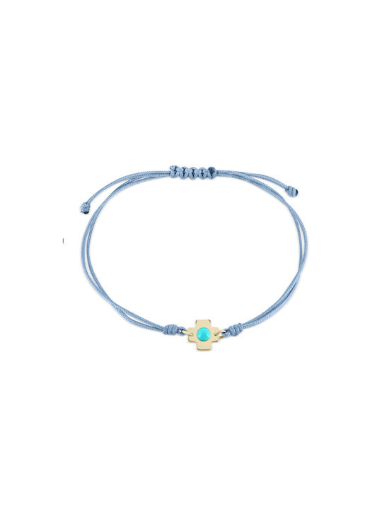 Chrilia Kids Bracelet from Gold 14K with Σταυρό