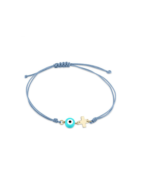 Chrilia Kids Gold Bracelet 14K with Evil Eye for Girl