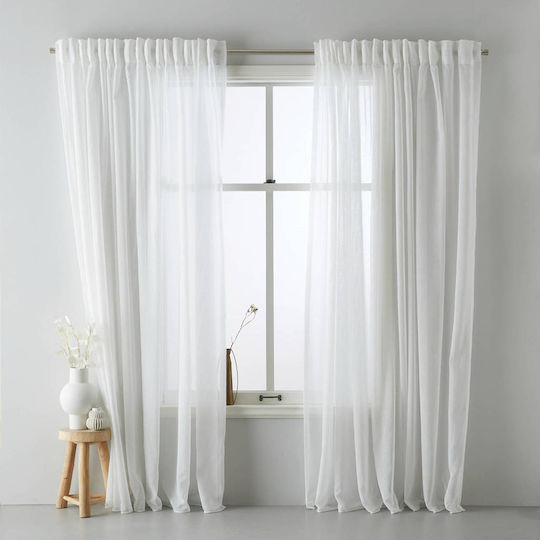 Saray Home Perdea Cu Coafură Albă 140x280cm