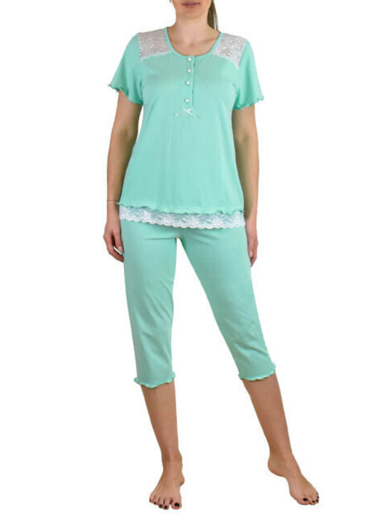 Relax Lingerie De vară Set Pijamale pentru Femei Verde