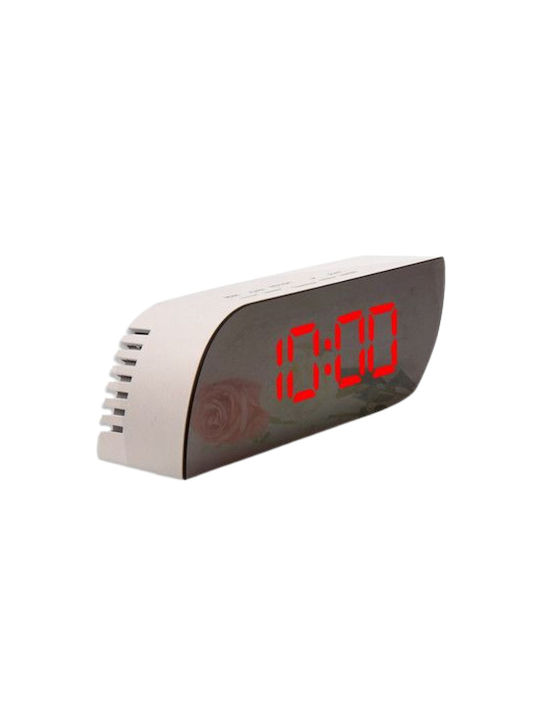 Go Clever Ψηφιακό Ρολόι Επιτραπέζιο με Ξυπνητήρι Λευκό GC220973WHT