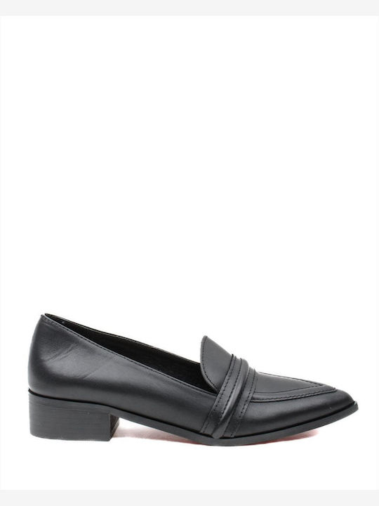 Wall Street Leather Women's Loafers in Black Color