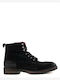 Fluchos Men's Leather Military Boots Black