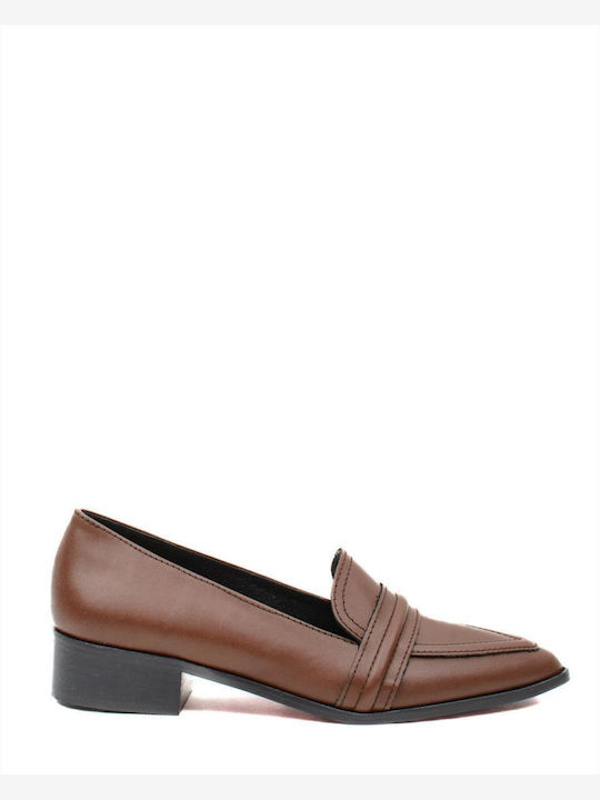 Wall Street Leather Women's Loafers in Tabac Br...