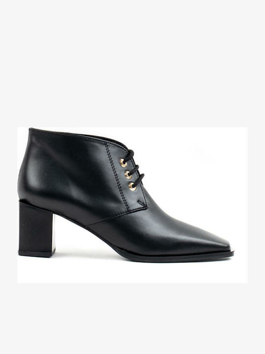 Leather Women's Ankle Boots Black
