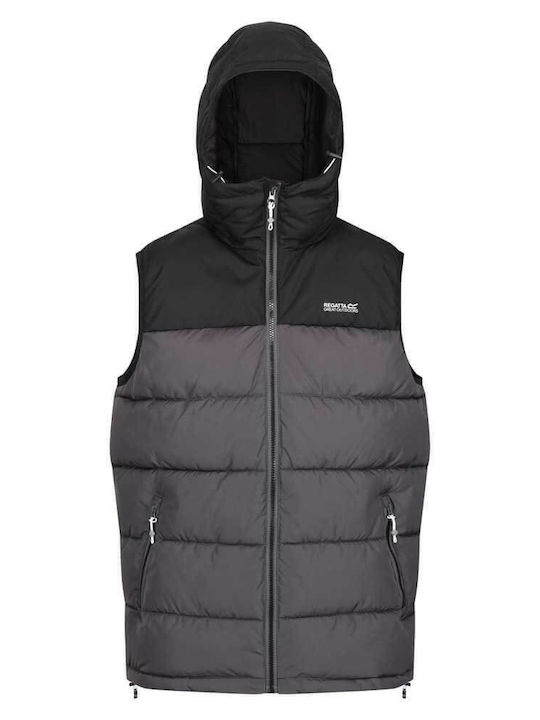Sleeveless Jacket Puffer Gray