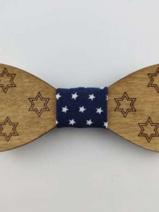 Bonjour Bebe Kids' Wooden Bow Tie Navy Blue
