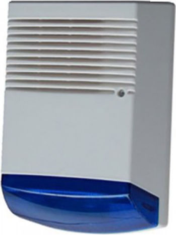 Dixie Alarm Siren Battery Outdoor 120dB with Blue Light