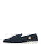 Leather Men's Espadrilles in Blue Color