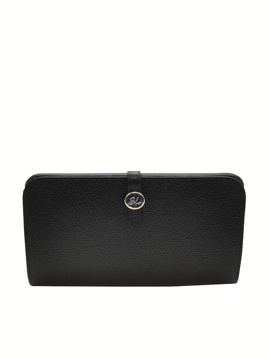 Large Leather Women's Wallet Classic Black