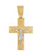 Mertzios.gr Gold Cross 14K with the Crucified