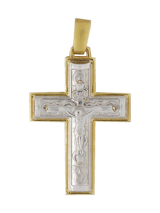 Mertzios.gr White Gold Cross 14K with the Crucified