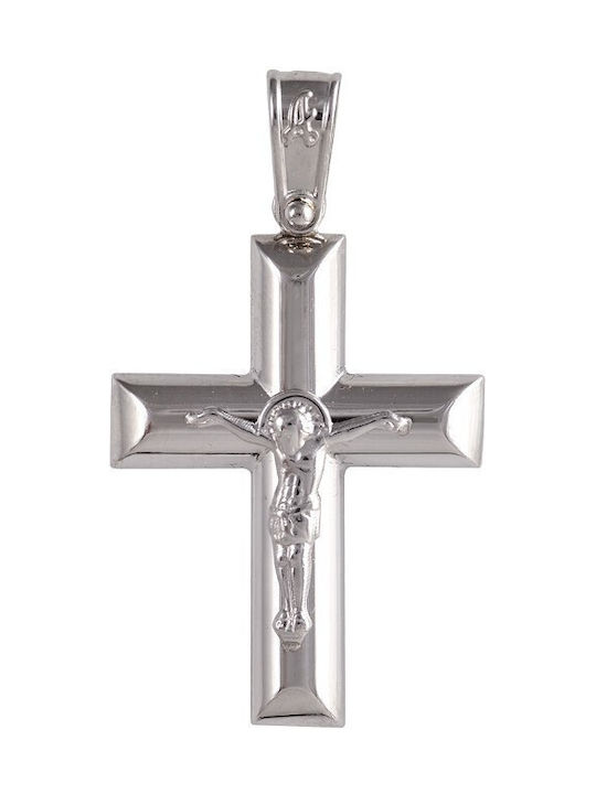 White Gold Cross 14K with the Crucified