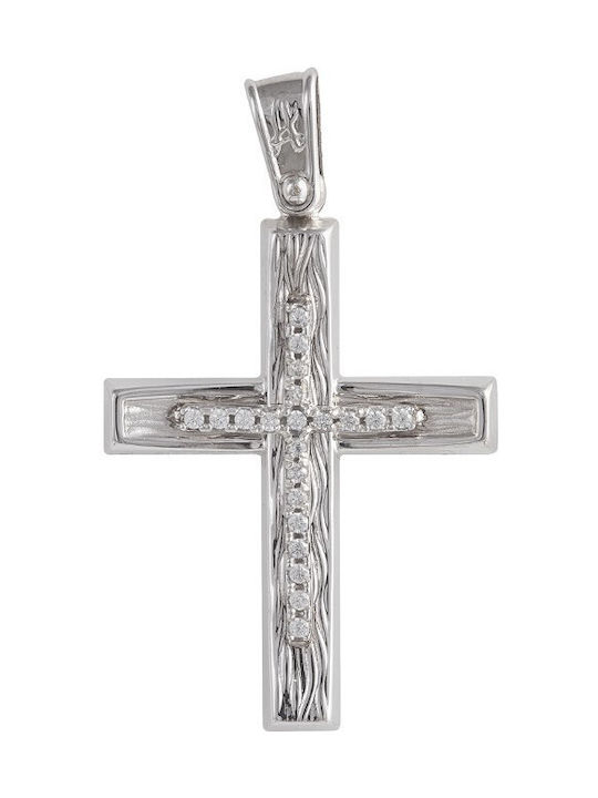 Weißgold Kreuz 14K