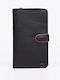 Large Leather Women's Wallet Classic Black